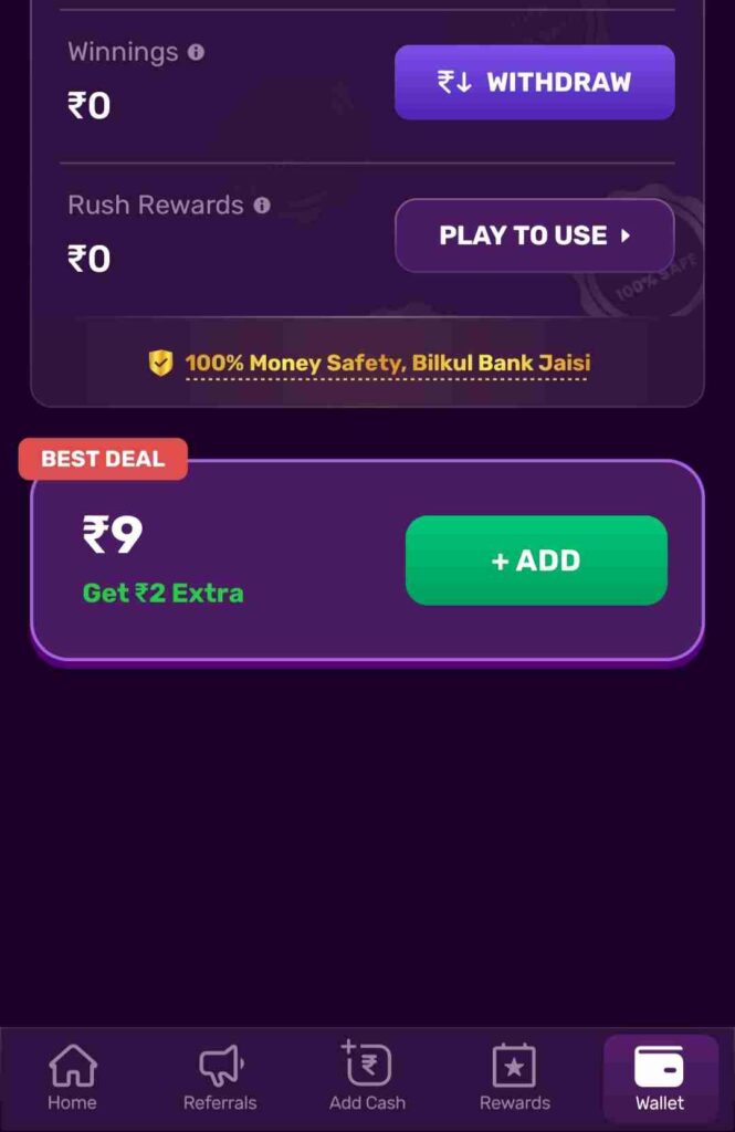 Rush APK Download | Sign up Rs.50 | Min. Deposit Rs.10