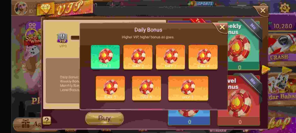 How to Claim Daily Bonus in Rummy Ares APK?