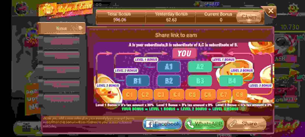 How to Refer and Earn in Lucky Casino APK?