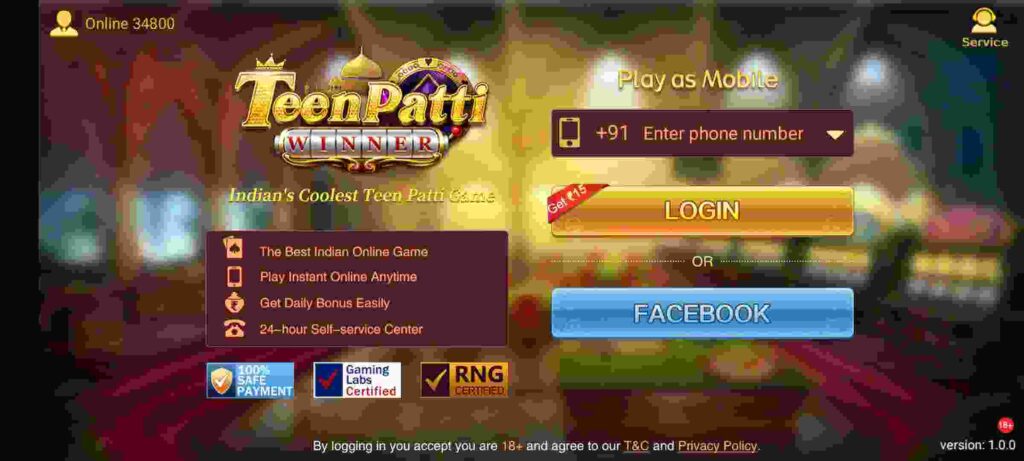 Teen Patti Winner APP Download | Sign up 60 | Cash Out 200