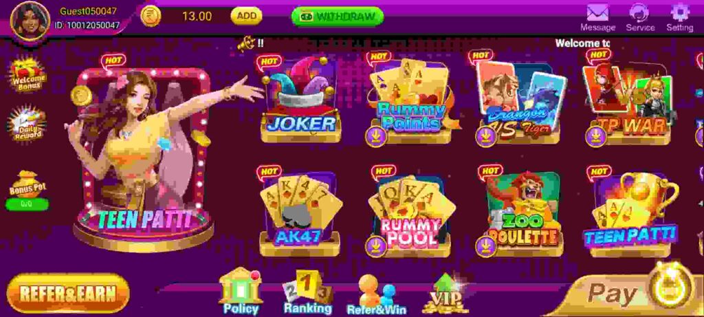 Teen Patti World APK Lunched | Get in Rs.13 | Withdraw Rs.100